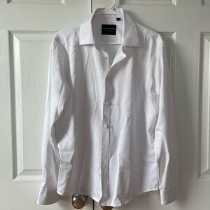 White Oversized Men’s Button-Up Shirt